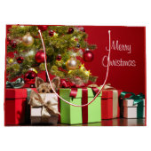 Grand Sac Cadeau Noël Yorkie (Dos)