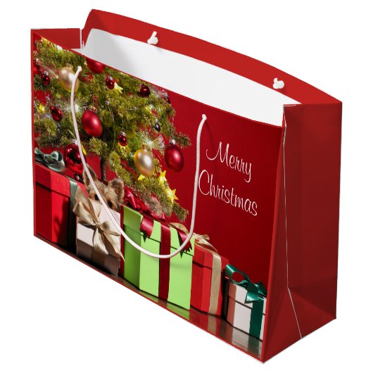 Grand Sac Cadeau Noël Yorkie (Dos Angle)