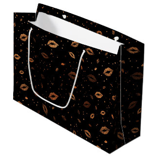 GRAND SAC CADEAU NOIR AVEC LÈVRES LUSH HALLOWEEN CUIVRE