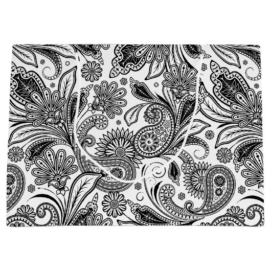 Grand Sac Cadeau Noir et blanc (Devant)