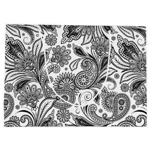 Grand Sac Cadeau Noir et blanc (Dos)