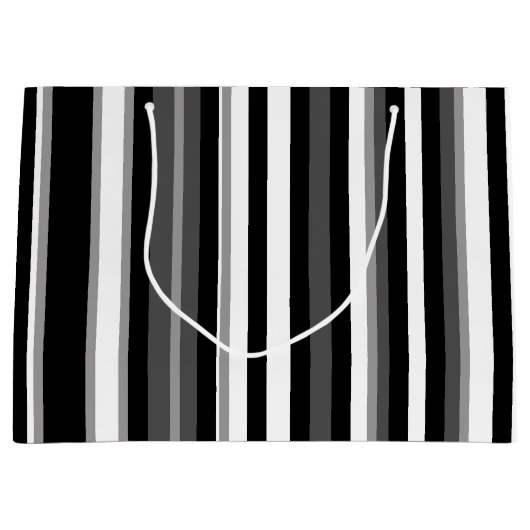 Grand Sac Cadeau Noir Et Blanc Gratté (Devant)