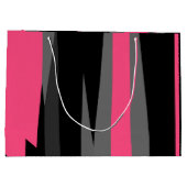 Grand Sac Cadeau Noir rose et gris   (Dos)