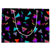 Grand Sac Cadeau Noir tendance des années 80 (Dos)