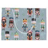 Grand Sac Cadeau Noisette de Noël Jouets Soldats Bleu doux (Dos)