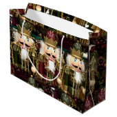 Grand Sac Cadeau Noisette Soldats Noël (Dos Angle)