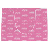 Grand Sac Cadeau Nom Amour de Père Noël Rose Noël (Dos)