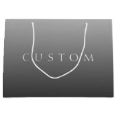 Grand Sac Cadeau Nom classique ou mot | Dégradé gris (Devant)