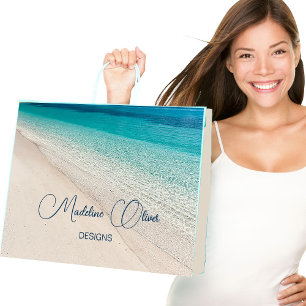 Grand Sac Cadeau Nom de la société Promotional Beach Blue
