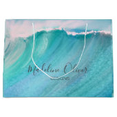 Grand Sac Cadeau Nom de l'entreprise Promotional Blue (Devant)