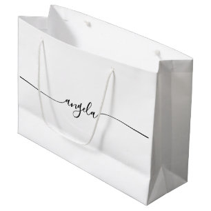 Grand Sac Cadeau Nom de signature Black Glam