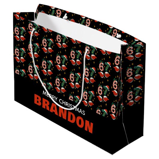 Grand Sac Cadeau Nom de vacances 67 Meme (Dos Angle)