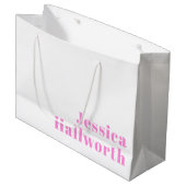 Grand Sac Cadeau Nom d'entreprise moderne éditable ou prénom et nom (Devant Angle)