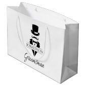 Grand Sac Cadeau Nom du fabricant Cravate noire Moustache (Dos Angle)