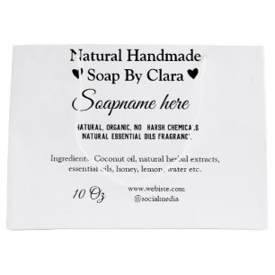 Grand Sac Cadeau nom du savon poids site web ingrédients détails te