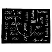 Grand Sac Cadeau Nom et année personnalisés (Dos)