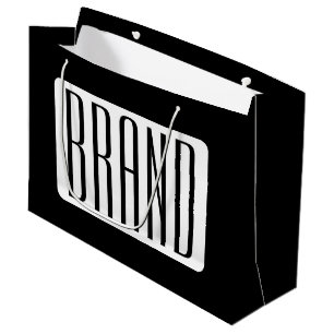 Grand Sac Cadeau Nom moderne ou nom de marque modifiable pour l'ent