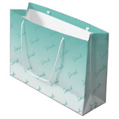 Grand Sac Cadeau Nom modifiable simple | Modifier n'importe quelle (Devant Angle)