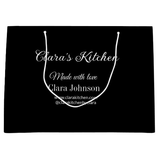 Grand Sac Cadeau noms de cuisine de chef ajouter des détails de res (Devant)