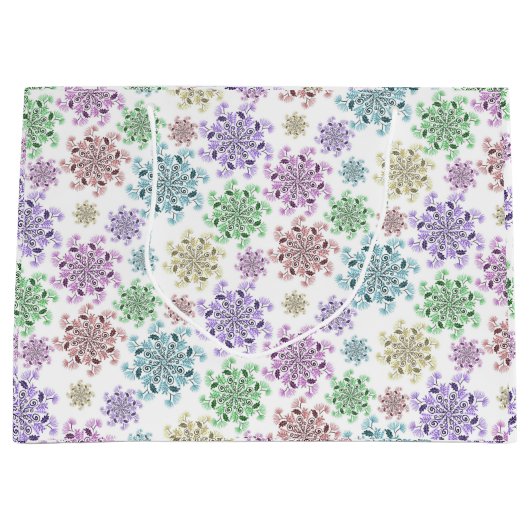 Grand Sac Cadeau Nordic Snow Garden (Devant)