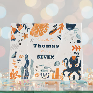 Grand Sac Cadeau Nordic Under the Sea anniversaire de enfant