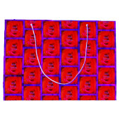 Grand Sac Cadeau Notes d'Amour Rouge rose, (Dos)