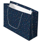 Grand Sac Cadeau Notes musicales (Devant Angle)