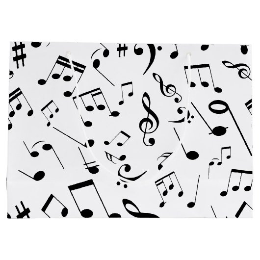 Grand Sac Cadeau Notes musicales 3 (Dos)