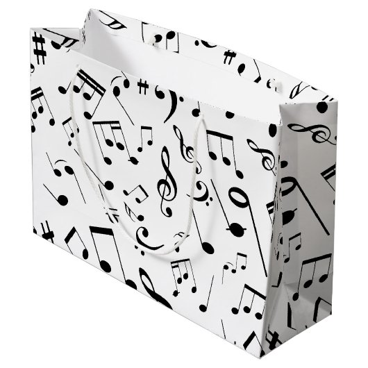 Grand Sac Cadeau Notes musicales 3 (Dos Angle)
