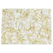 Grand Sac Cadeau Notes musicales White Gold Confetti (Devant)