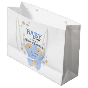 Grand Sac Cadeau Nounours couchage mignon Twin Baby Boys Douche La
