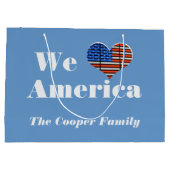 Grand Sac Cadeau Nous aimons l'Amérique (Dos)