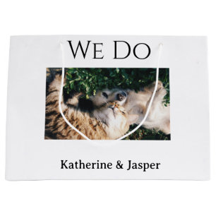 Grand Sac Cadeau Nous faisons mariage fiançailles nom animal photo