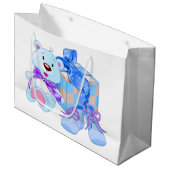 Grand Sac Cadeau Nouveau bébé garçon (Devant Angle)