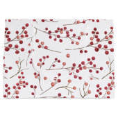 Grand Sac Cadeau Nouvel hiver de Berry Rouge naturel (Devant)