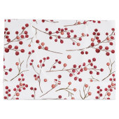 Grand Sac Cadeau Nouvel hiver de Berry Rouge naturel (Dos)