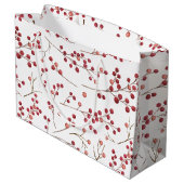 Grand Sac Cadeau Nouvel hiver de Berry Rouge naturel (Dos Angle)