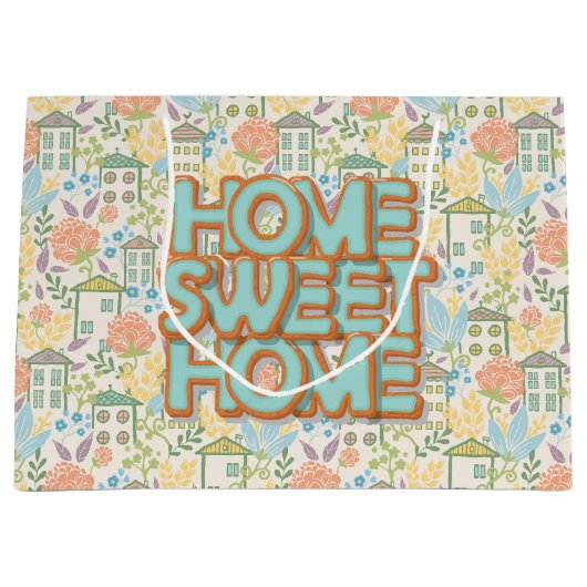 Grand Sac Cadeau Nouvelle maison Sweet Home (Devant)