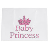 Grand Sac Cadeau Nouvelle Princesse - un Bébé Royal ! (Devant)