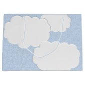 Grand Sac Cadeau Nuages de baby shower (Devant)