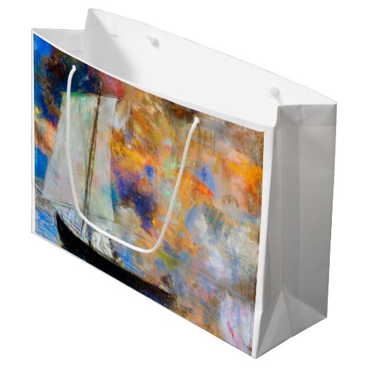 Grand Sac Cadeau Nuages de fleurs, Redon (Devant Angle)