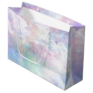 Grand Sac Cadeau Nuages et Étoiles Rêveurs
