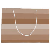 Grand Sac Cadeau Nuances de rayures Brown (Dos)