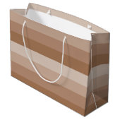 Grand Sac Cadeau Nuances de rayures Brown (Dos Angle)