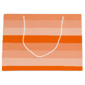 Grand Sac Cadeau Nuances de rayures orange (Devant)