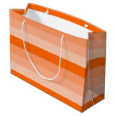 Grand Sac Cadeau Nuances de rayures orange (Dos Angle)