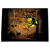 Grand Sac Cadeau Nuit d'Halloween, Joyeux Halloween ! (Devant)