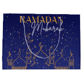 Grand Sac Cadeau Nuit étoile Ramadan Mubarak Ramadan Cadeau (Dos)