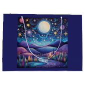 Grand Sac Cadeau Nuit lunaire Big Moon Paysage (Dos)