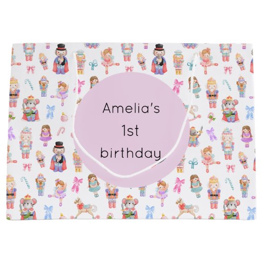 Grand Sac Cadeau Nutcracker Anniversaire (Devant)